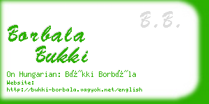 borbala bukki business card
